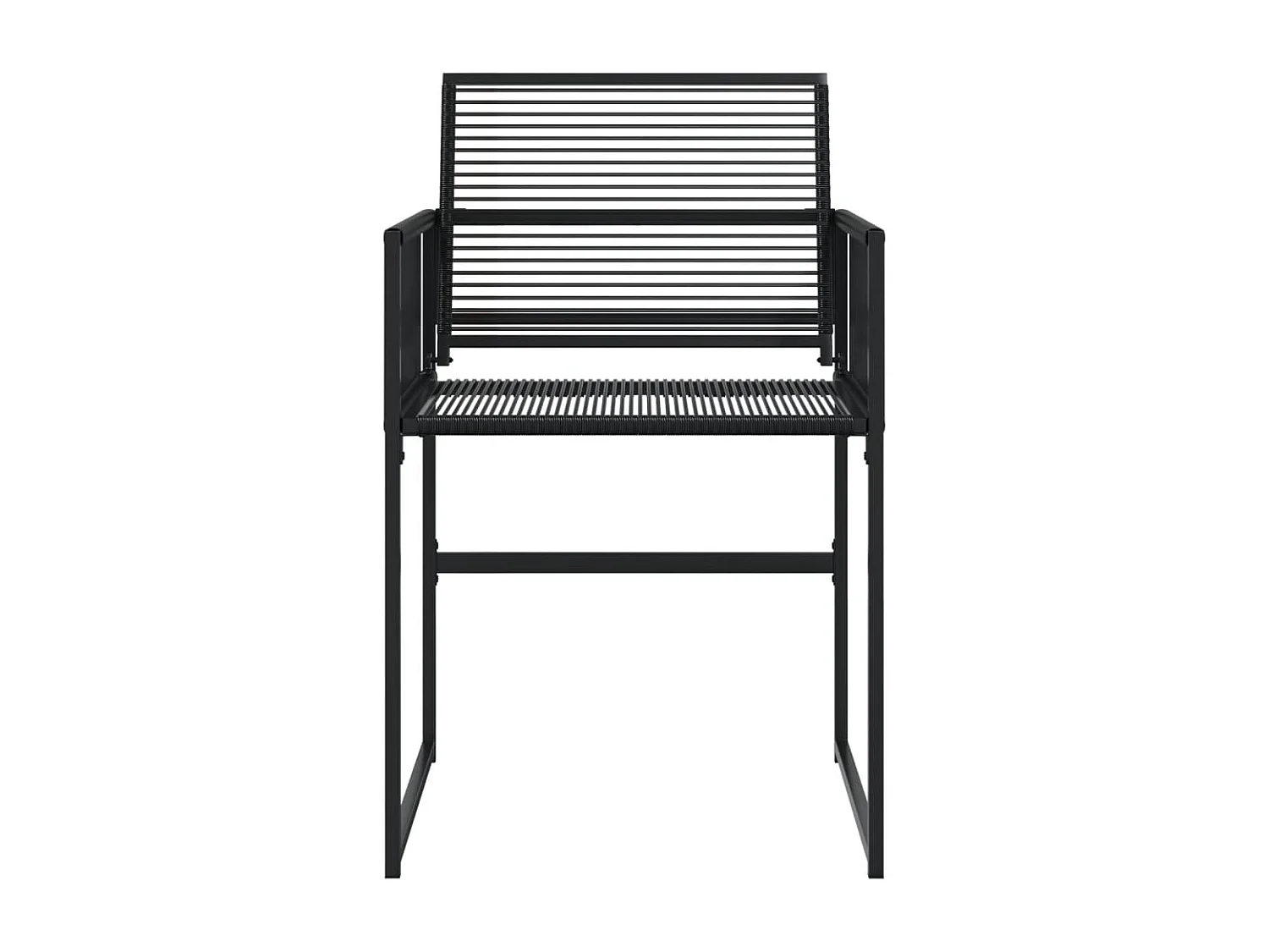 Lot de 4 Chaises de jardin noir résine tressée FR31628