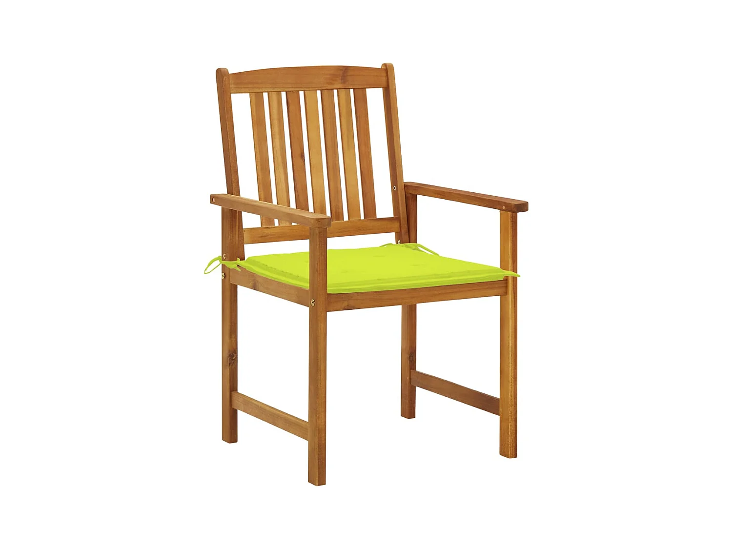 Lot de 2 Chaises de jardin avec coussins Bois d'acacia massif FR60301