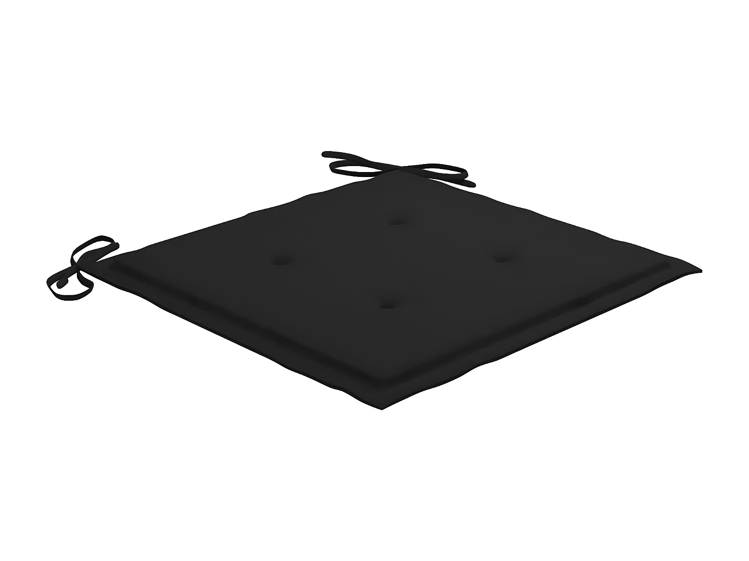 Cadeira de baloiço com almofadão preto teca maciça PT379608