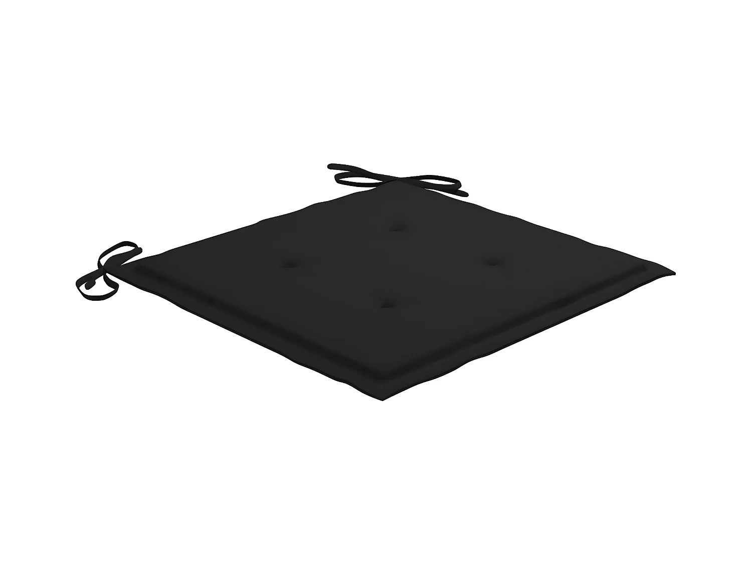 Chaise à bascule avec coussin noir Bois de teck solide FR65795