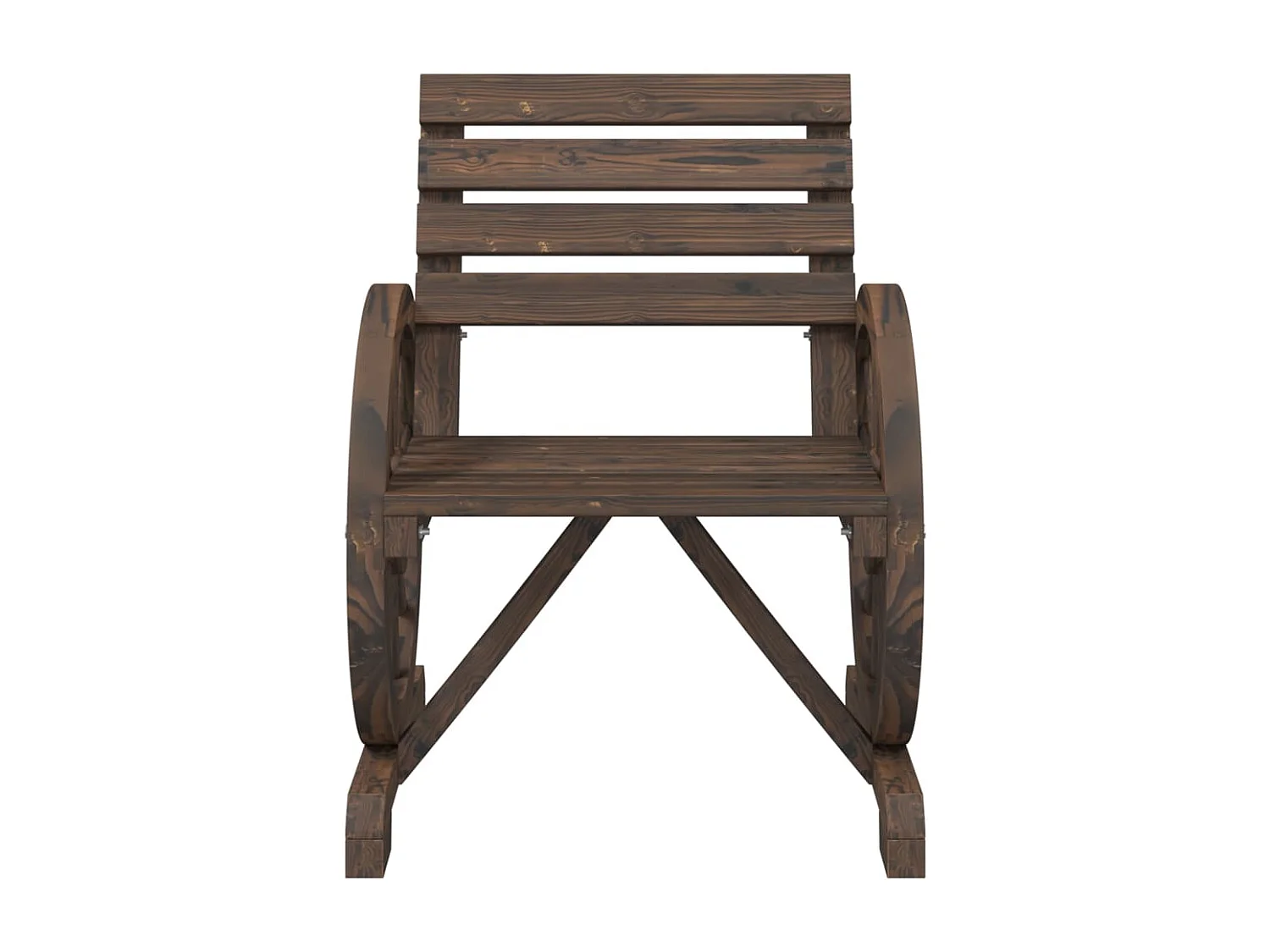 Lot de 2 Chaises de jardin 58x58x78,5 cm bois de sapin massif FR49086