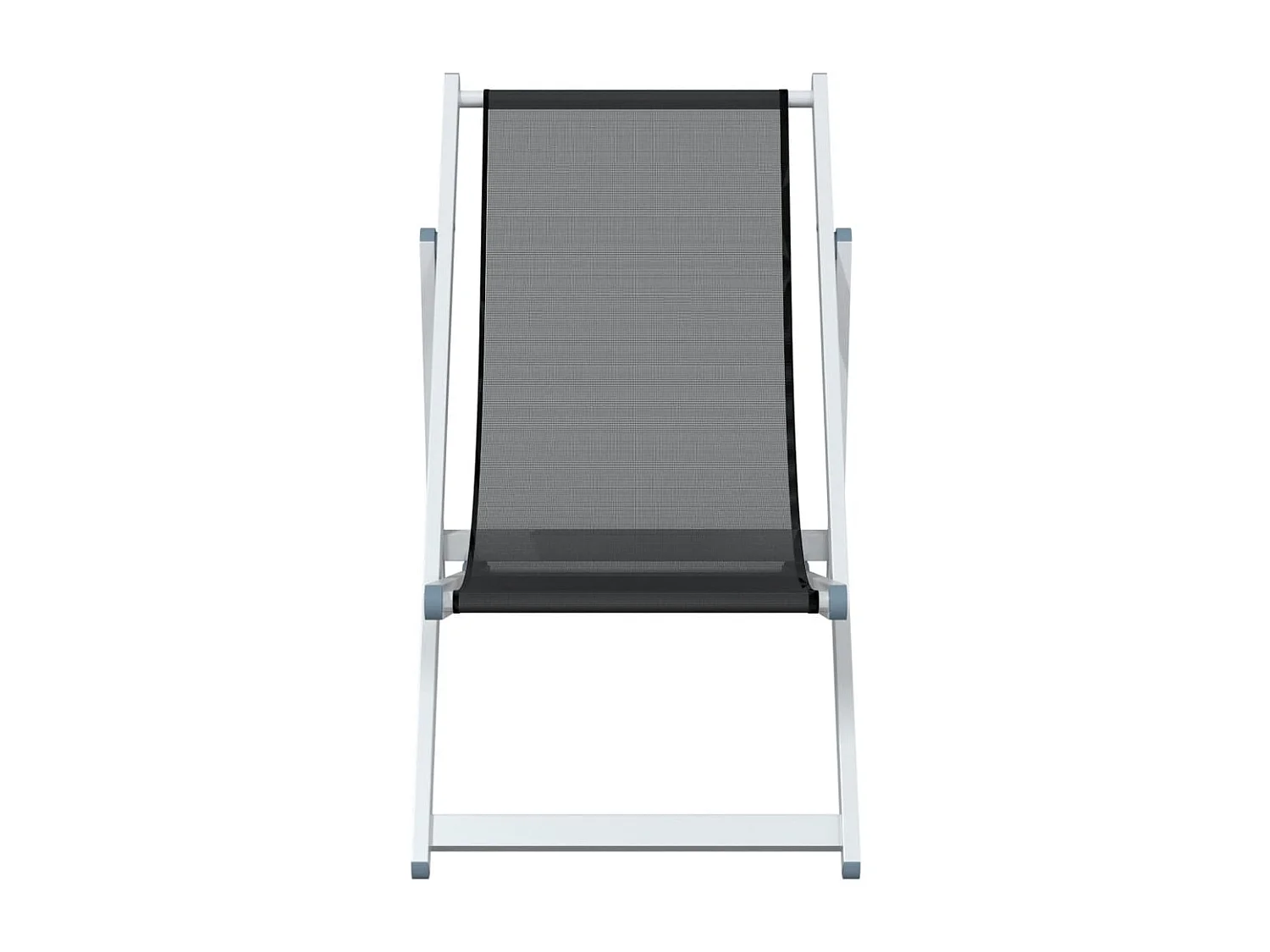 Lot de 2 Chaises de plage pliantes gris aluminium et textilène FR46369