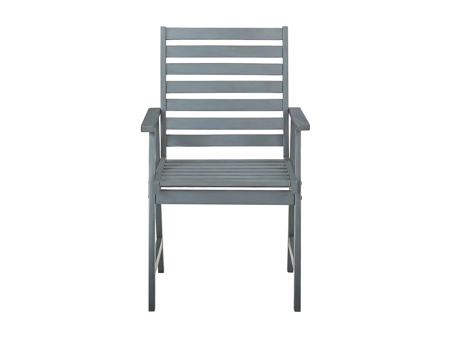 Lot de 2 Chaises à dîner de jardin avec coussins Acacia massif FR45845