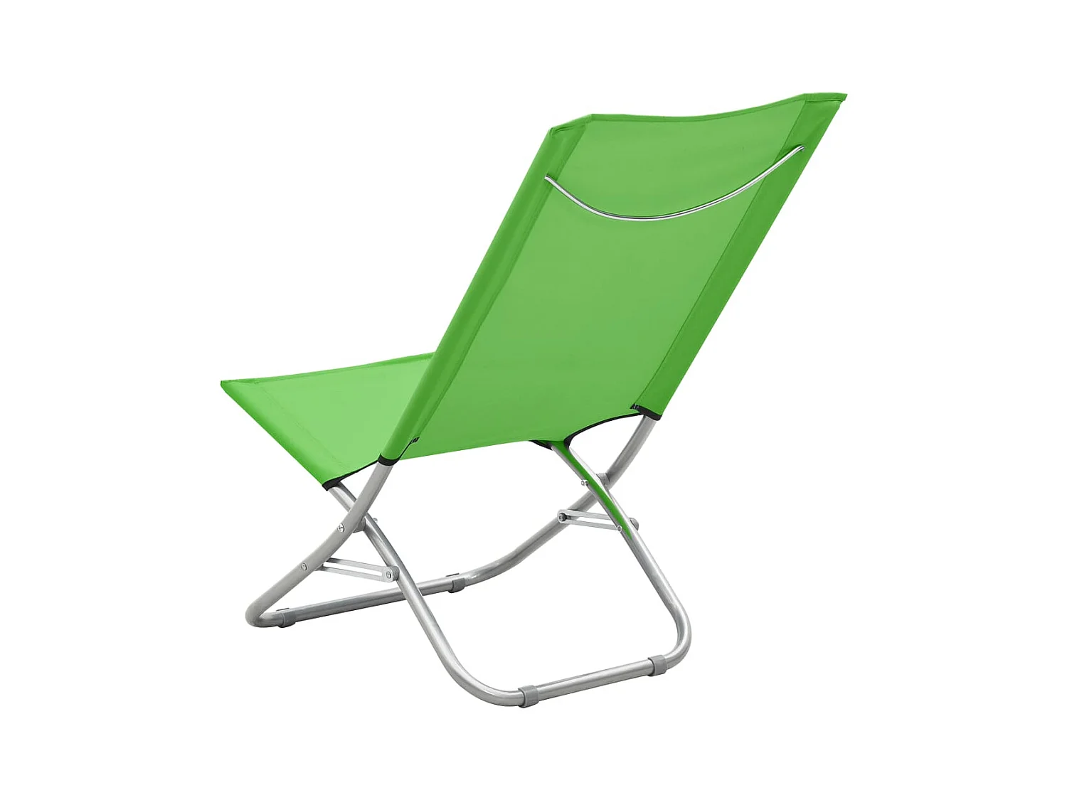 Juego de 2 Sillas de playa plegables tela verde ES738189