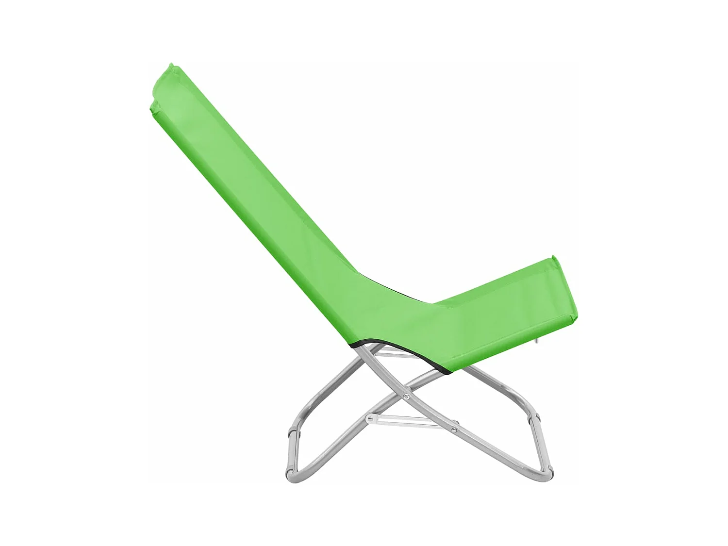 Juego de 2 Sillas de playa plegables tela verde ES738189