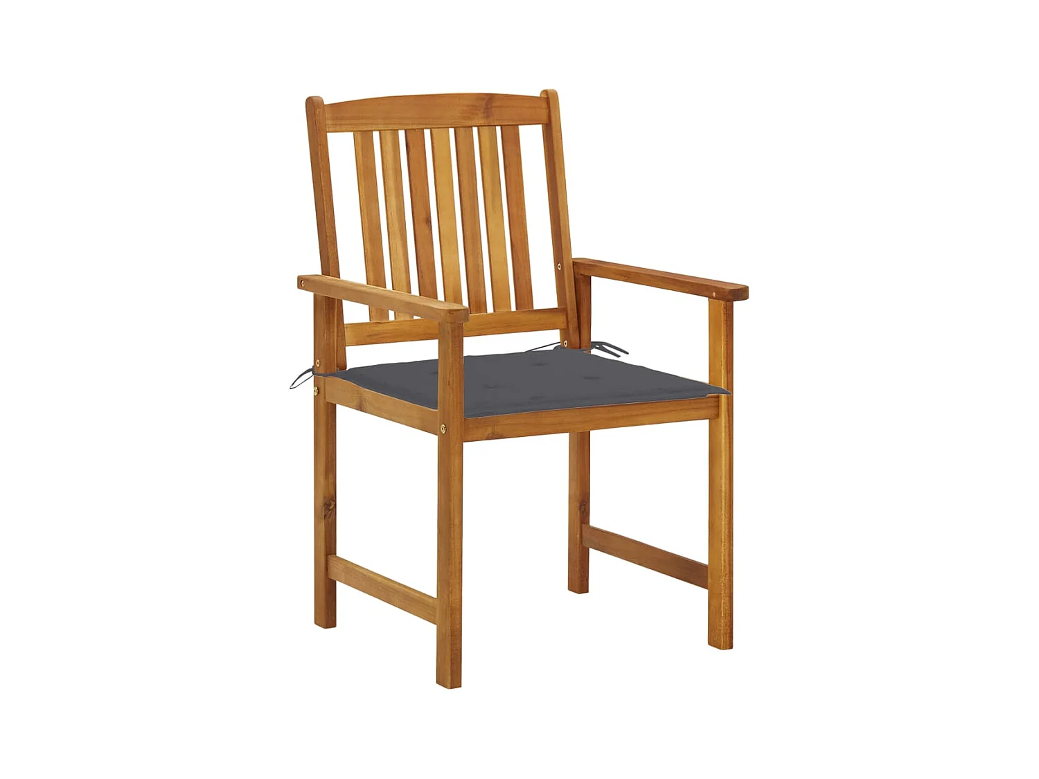 Lot de 2 Chaises de jardin avec coussins Bois d'acacia massif FR57624