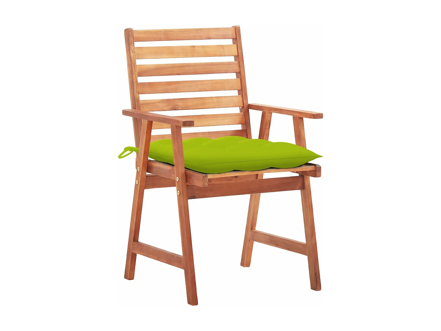 Lot de 3 Chaises à dîner de jardin avec coussins Acacia massif FR69143