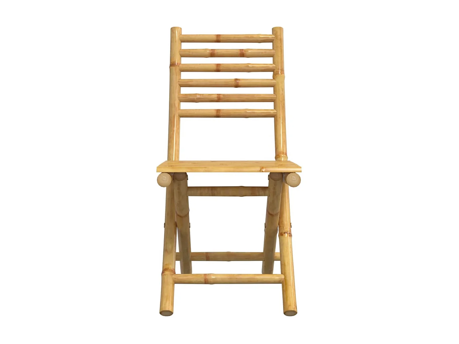 Lot de 2 Chaises pliables de jardin 43x54x88 cm bambou FR66833