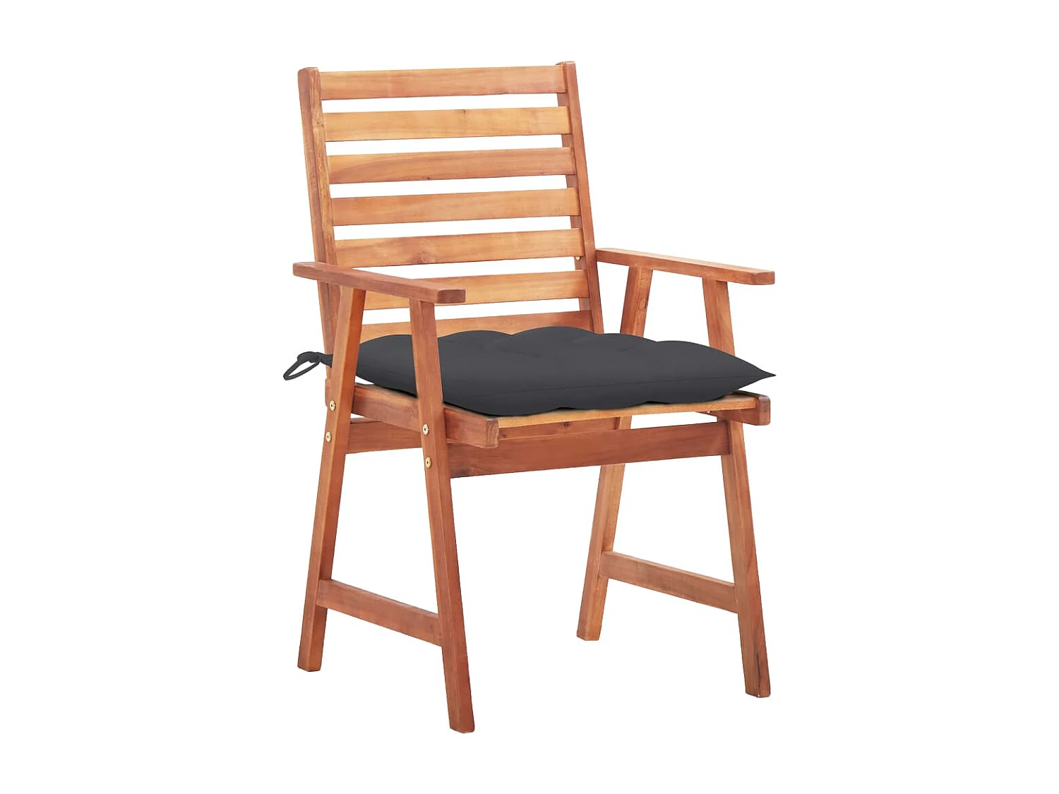 Lot de 2 Chaises à dîner de jardin avec coussins Acacia massif FR53260