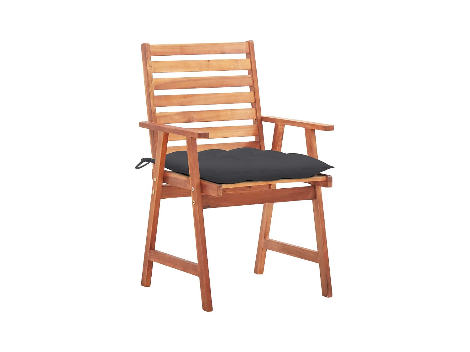 Lot de 2 Chaises à dîner de jardin avec coussins Acacia massif FR53260