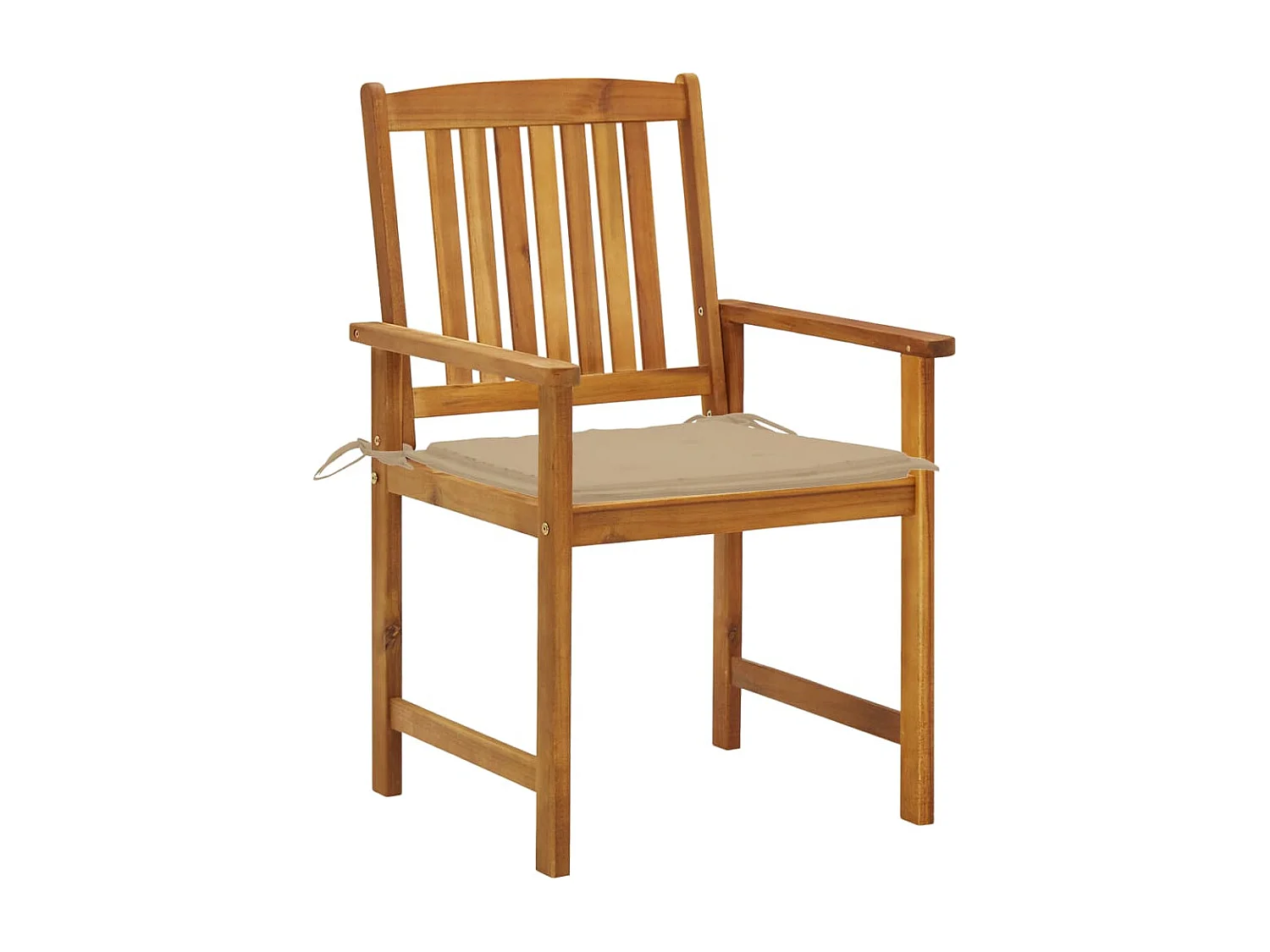 Lot de 2 Chaises de jardin avec coussins Bois d'acacia massif FR78114