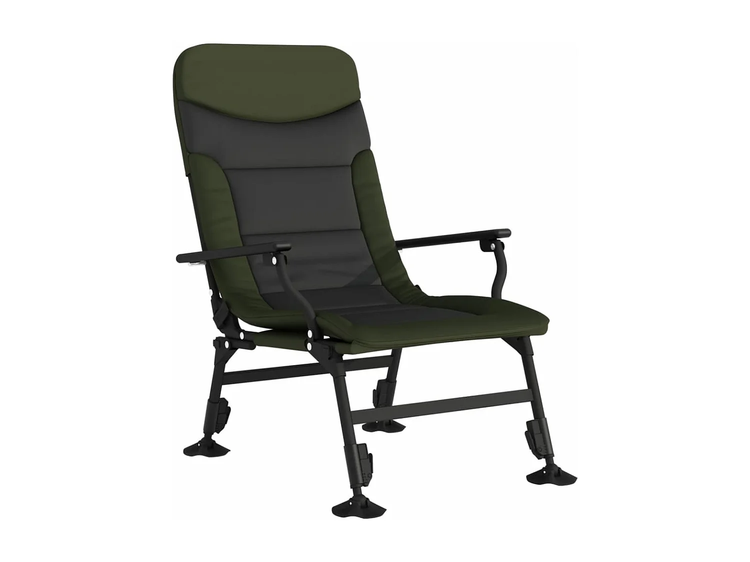 Silla de pesca con reposabrazos plegable verde ES150129