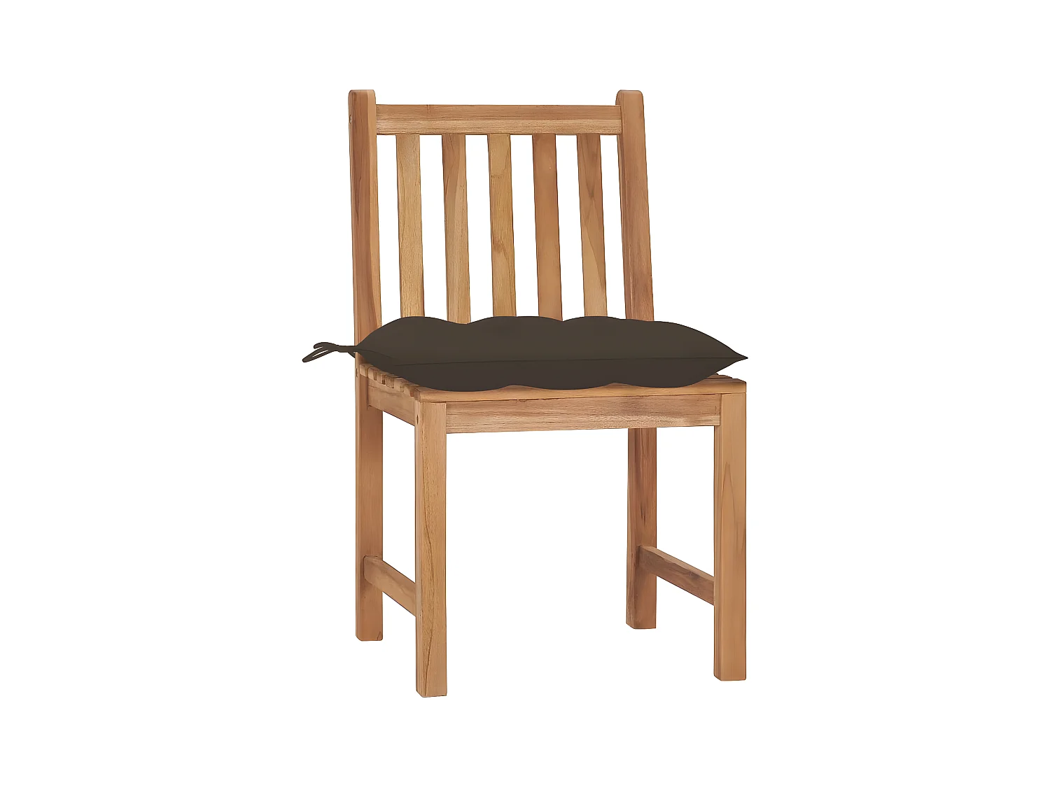 Lot de 2 Chaises de jardin avec coussins Bois de teck massif FR61717