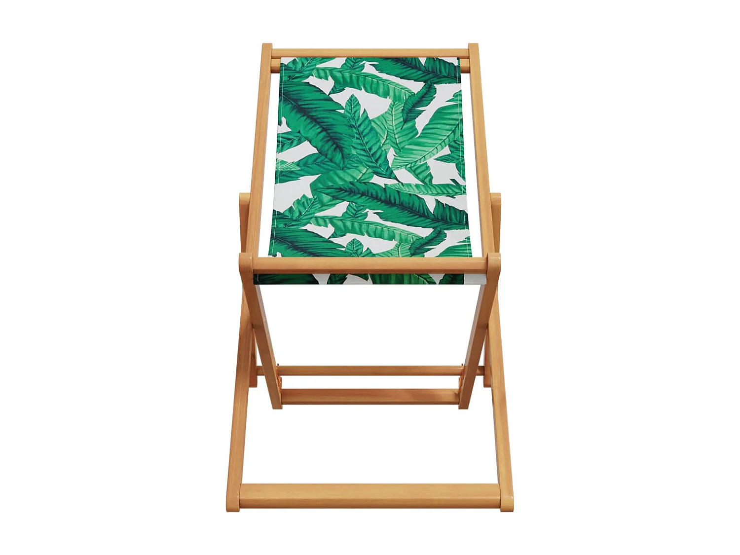 Lot de 2 Chaises de plage pliantes tissu et bois massif FR26906