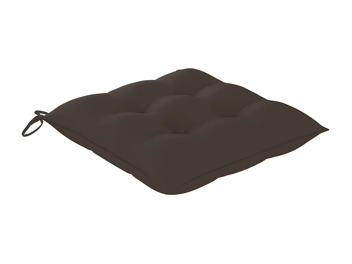 Chaise à bascule avec coussin taupe Bois de teck solide FR88015