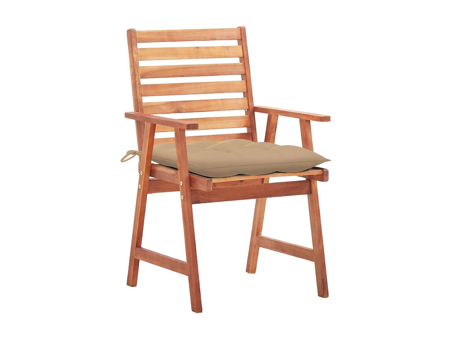 Lot de 2 Chaises à dîner de jardin avec coussins Acacia massif FR29962