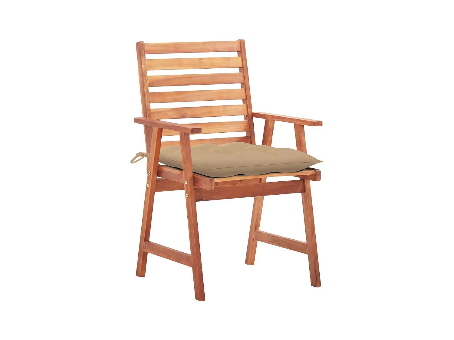 Lot de 2 Chaises à dîner de jardin avec coussins Acacia massif FR29962