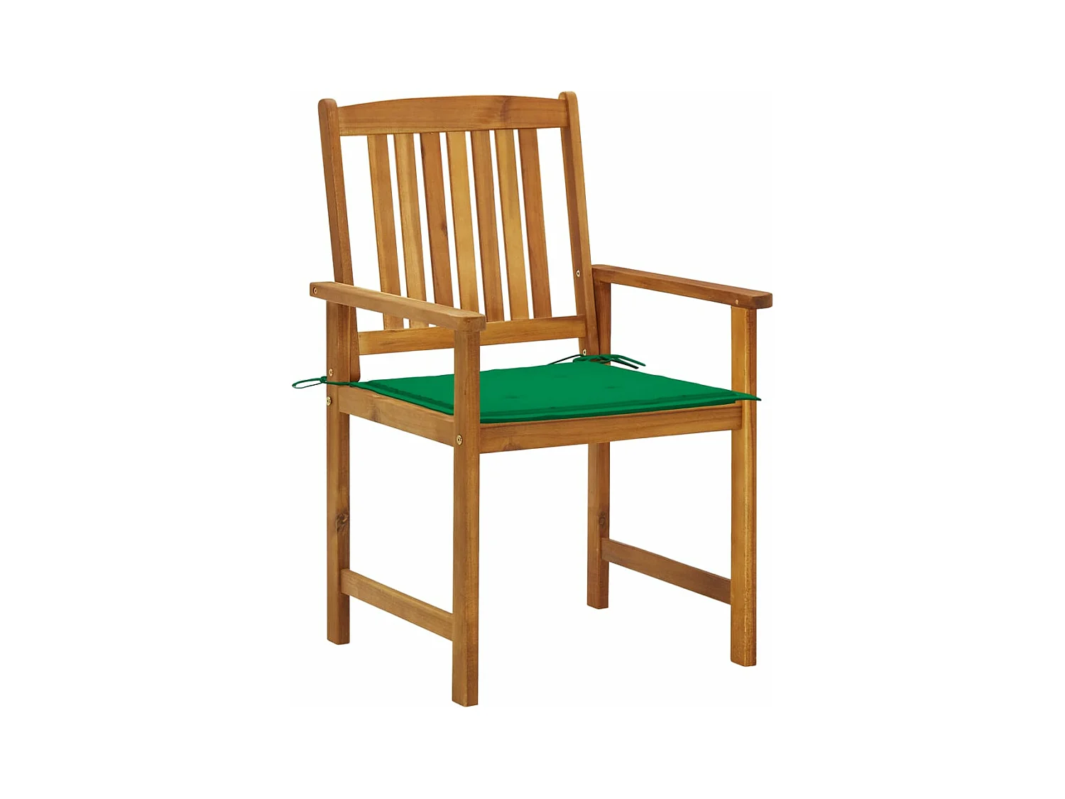 Lot de 2 Chaises de jardin avec coussins Bois d'acacia massif FR88544