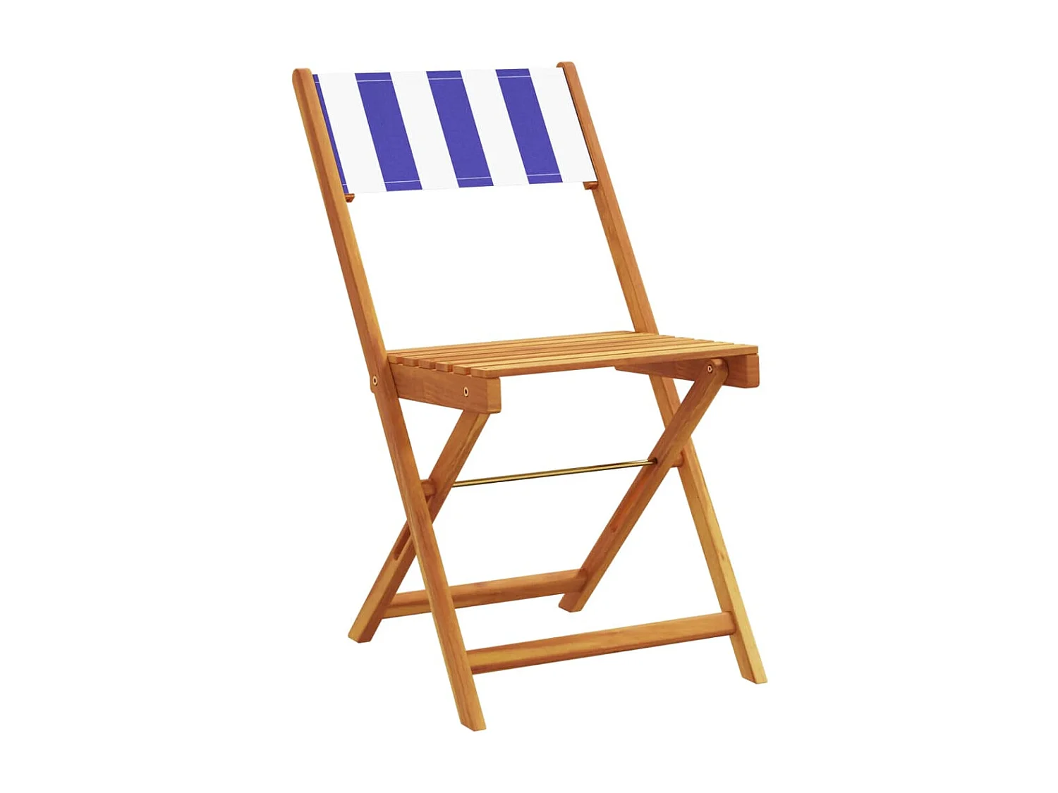 Lot de 6 Chaises de jardin pliantes tissu et bois massif FR17436