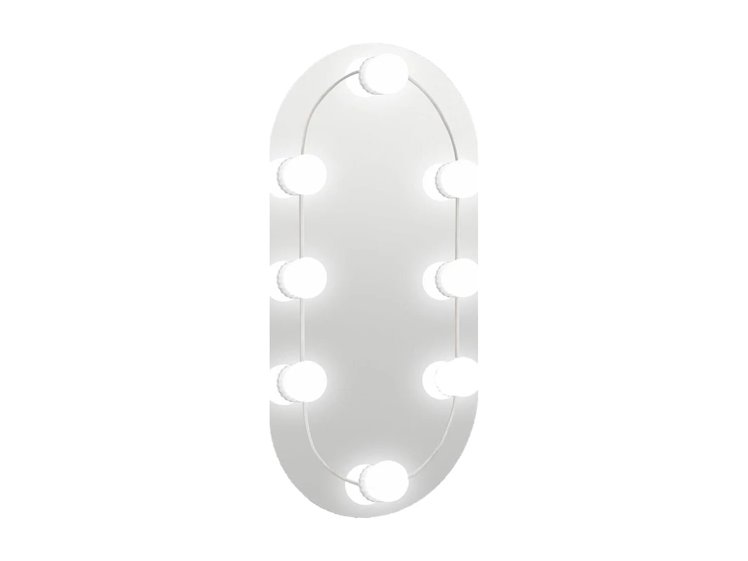 Miroir avec éclairage LED 40x20 cm Verre Ovale FR47940