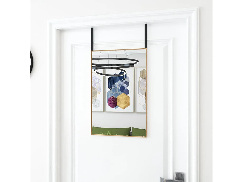 Miroir de porte Doré 40x60 cm Verre et aluminium FR74648