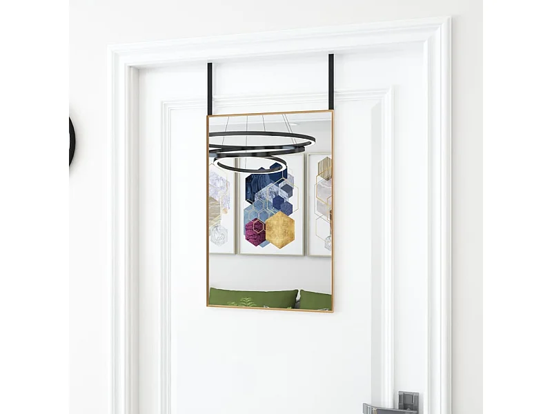 Miroir de porte Doré 40x60 cm Verre et aluminium FR74648