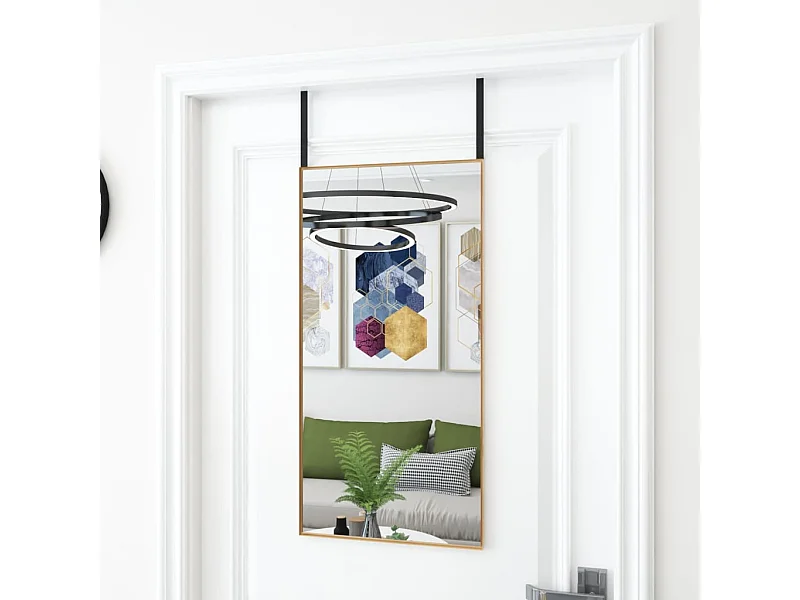 Miroir de porte Doré 40x80 cm Verre et aluminium FR23276