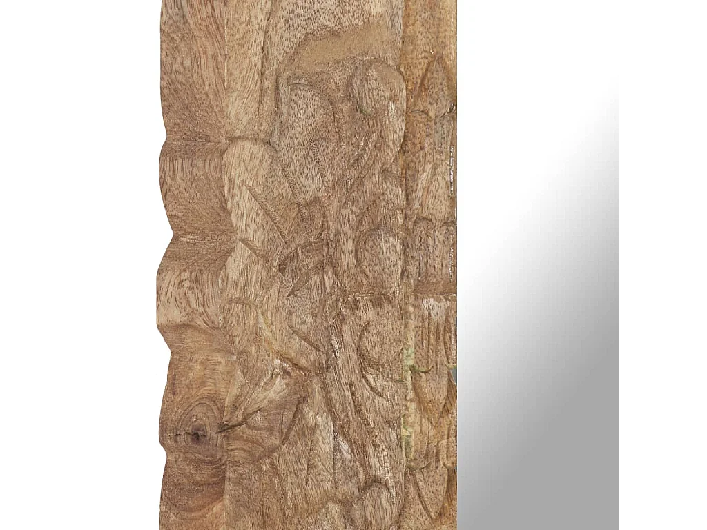 Miroir 50x50 cm Bois de manguier massif FR83398
