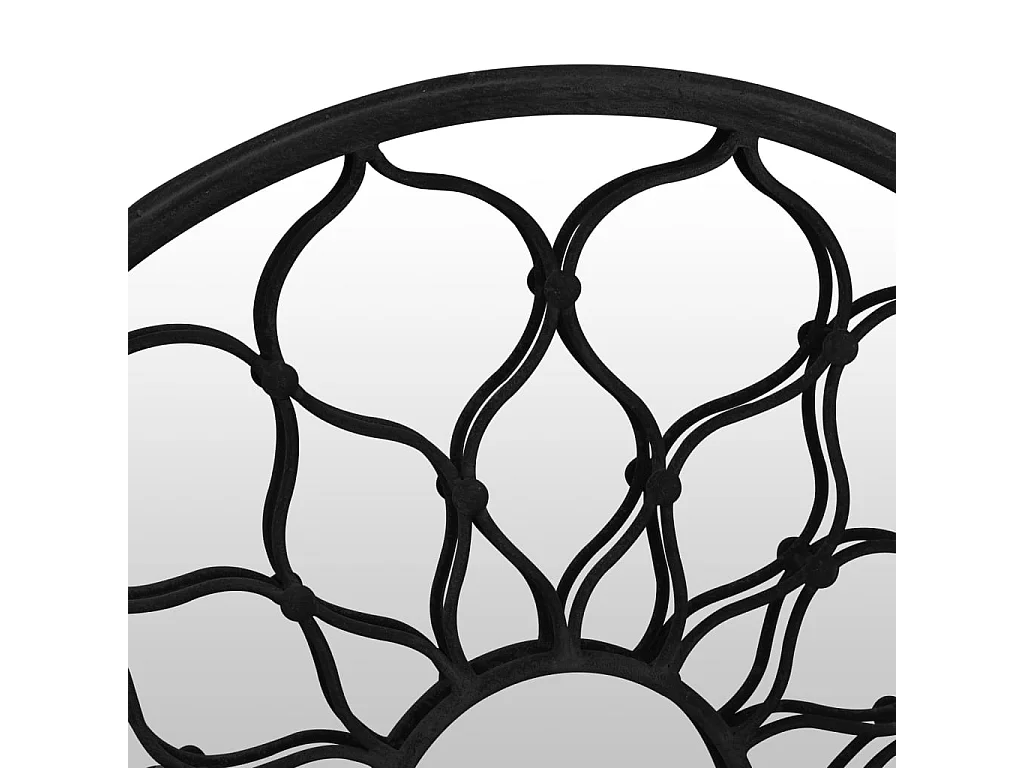 Miroir Noir 40x3 cm Fer pour utilisation à l'intérieur FR74012