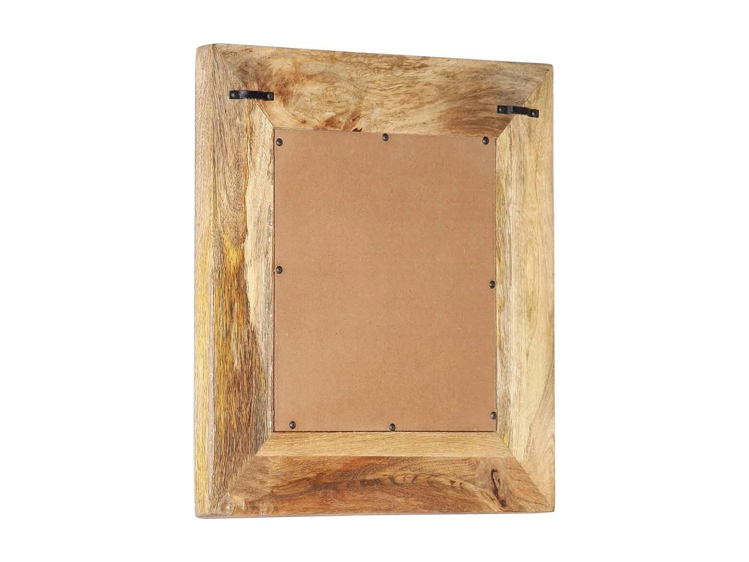 Miroir sculpté à la main 50x50x2,6 cm Bois de manguier solide FR85811