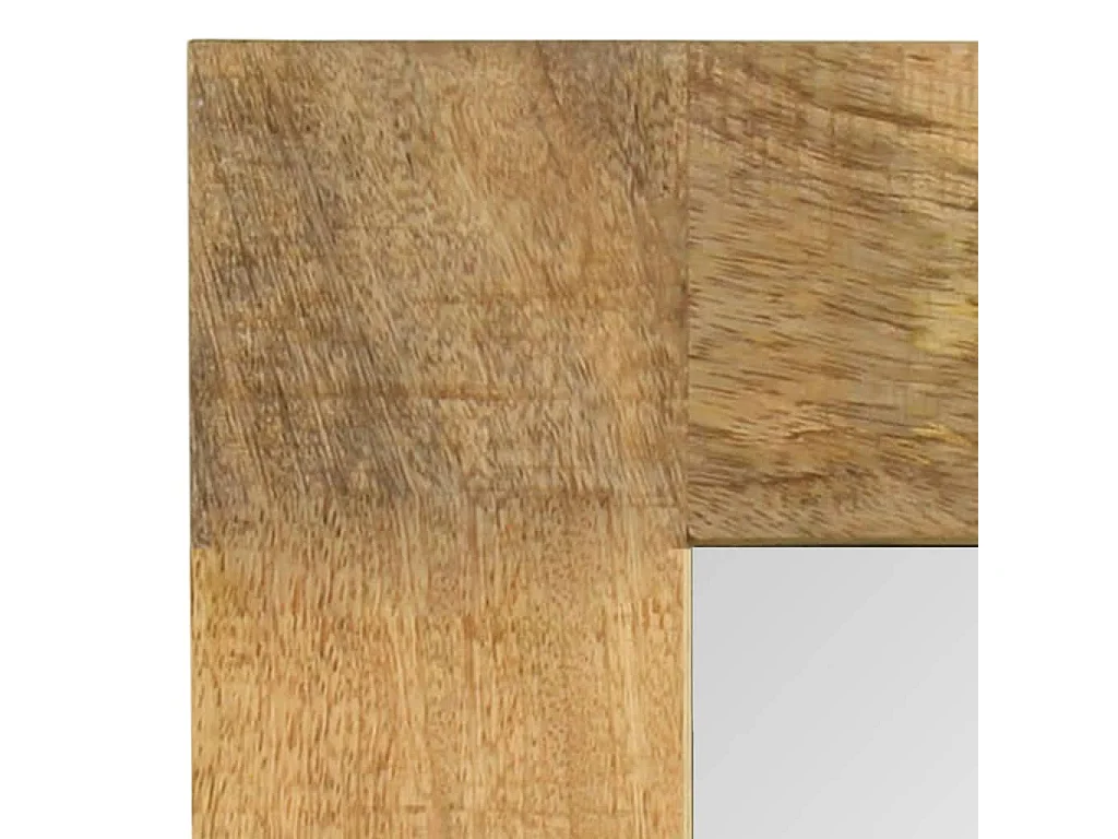 Miroir Bois de manguier massif 50 x 50 cm FR86366