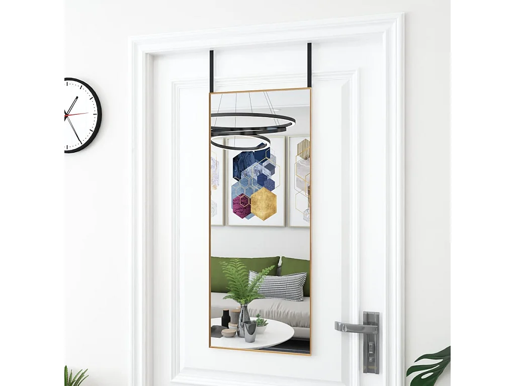 Miroir de porte Doré 40x100 cm Verre et aluminium FR69777