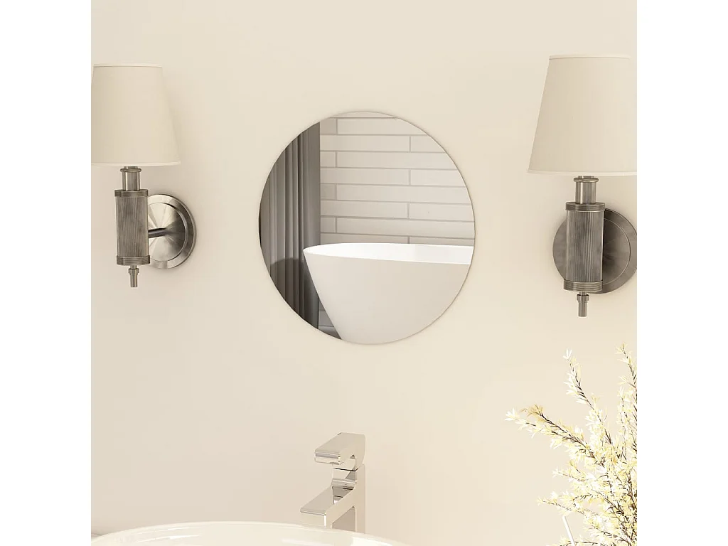 Miroir rond sans cadre 30 cm Verre FR58399