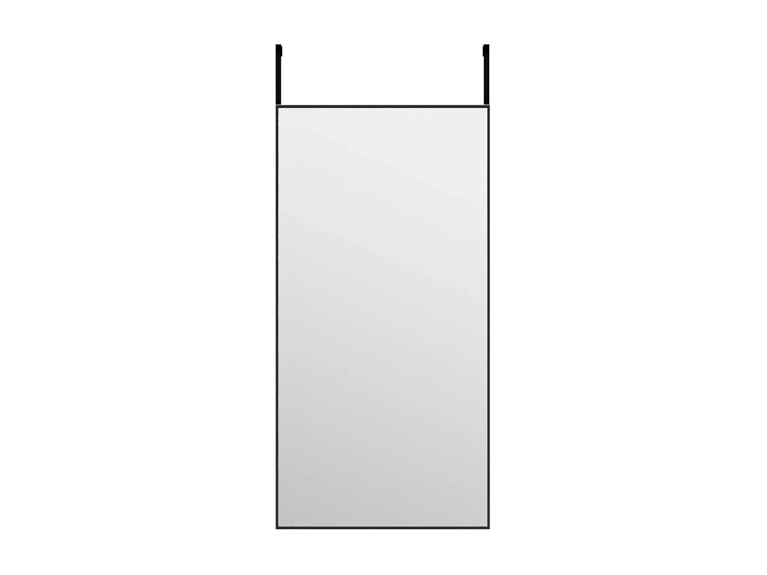 Miroir de porte Noir 40x80 cm Verre et aluminium FR57152
