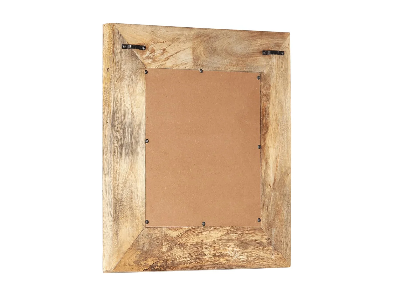 Miroir sculpté à la main 50x50x2,5 cm bois de manguier solide FR86033