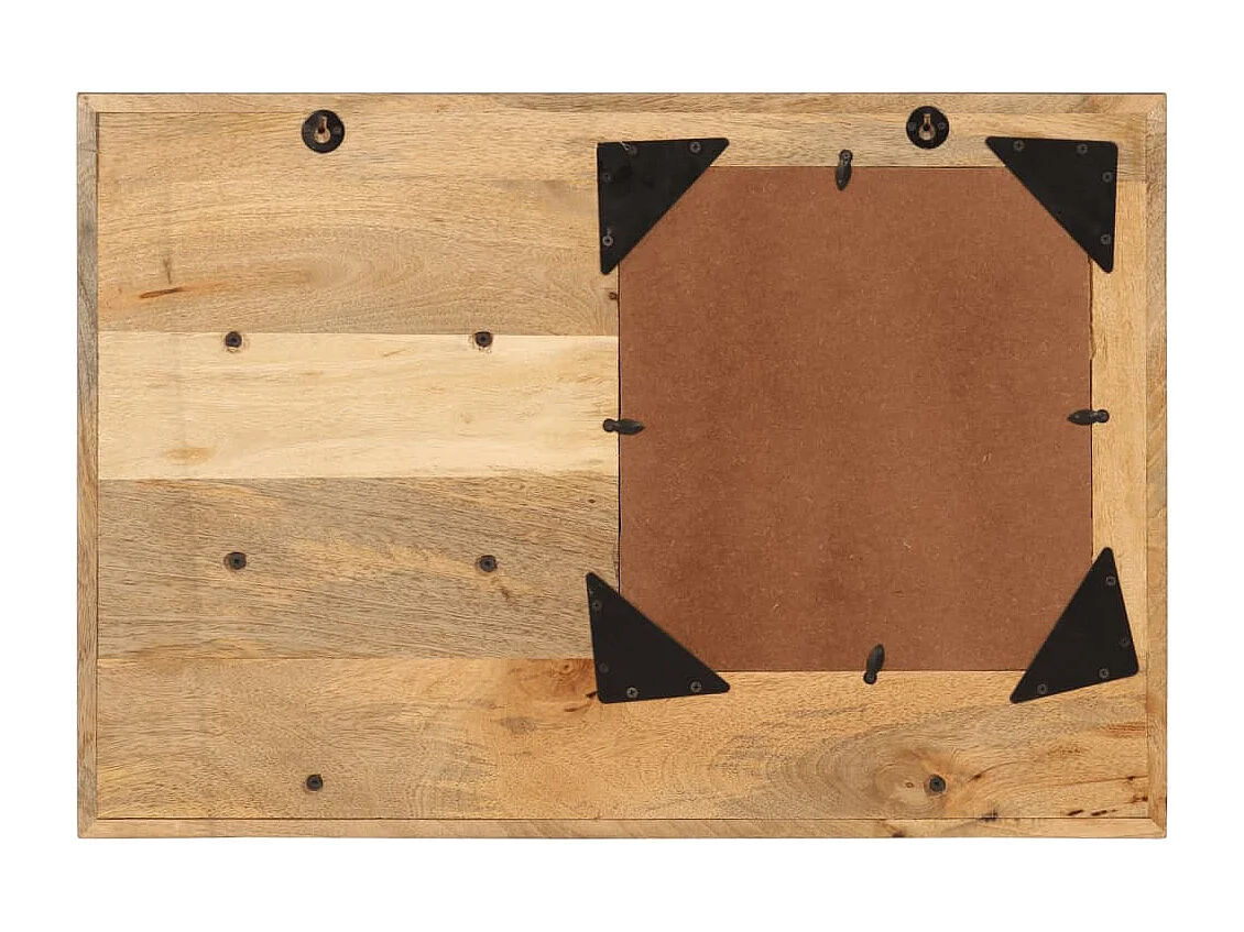 Miroir avec étagères 80x8x55 cm verre et bois massif manguier FR30406