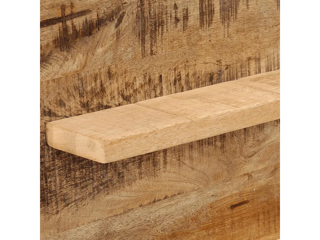 Miroir avec étagères 80x8x55 cm verre et bois massif manguier FR30406