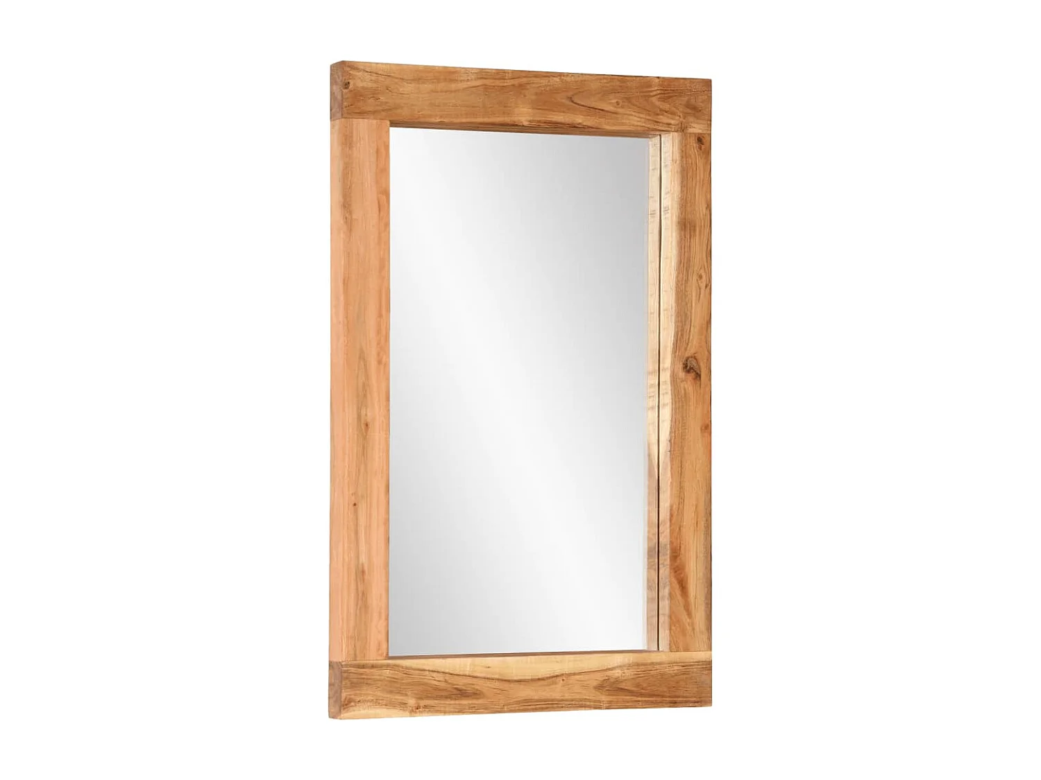 Miroir 70x50 cm bois massif d'acacia et verre FR45953