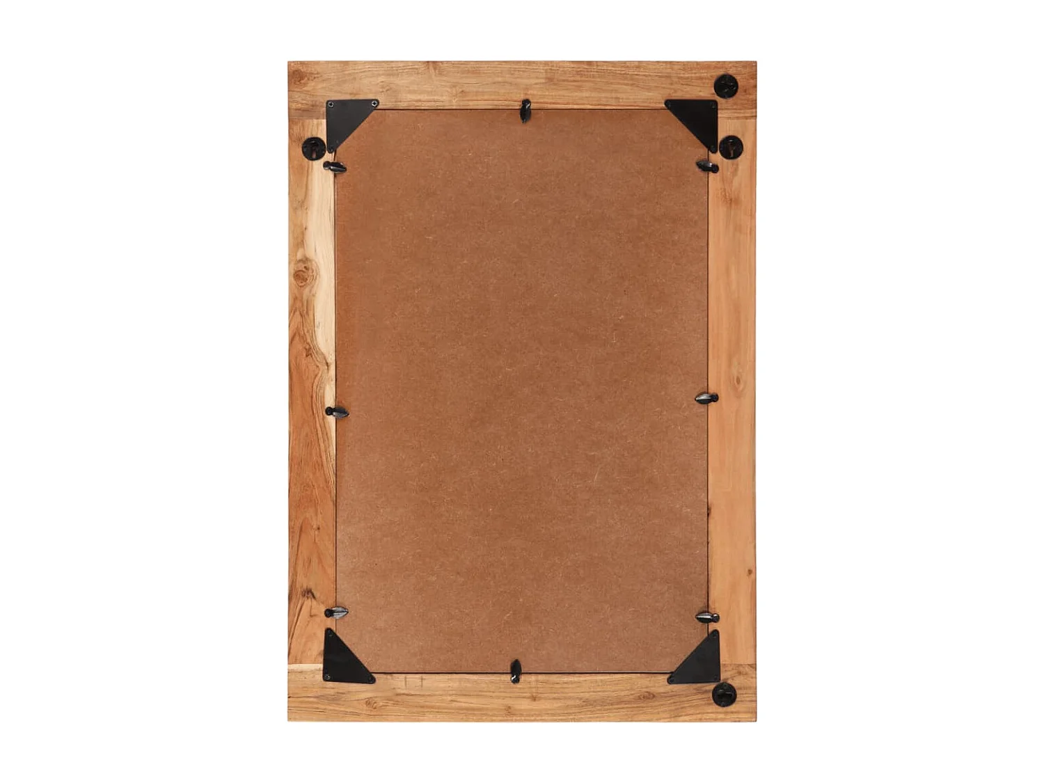 Espejo de vidrio y madera maciza de acacia 70x50 cm ES488994