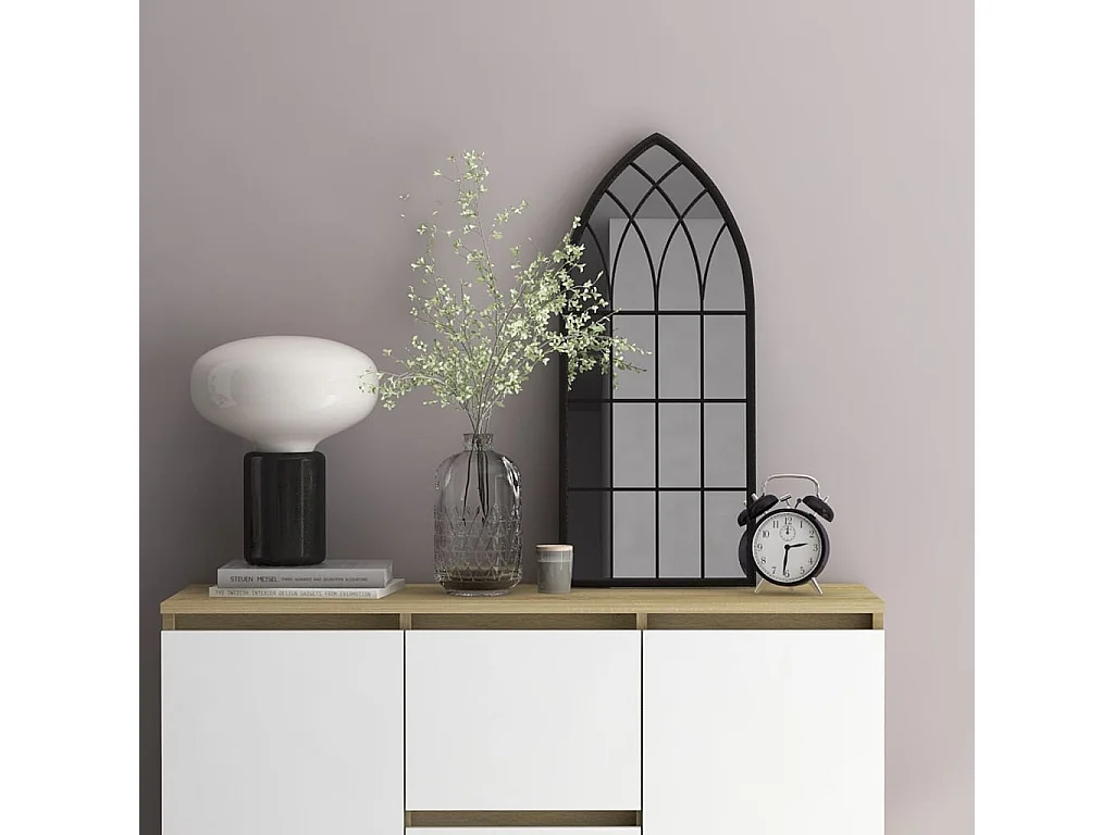 Miroir Noir 70x30 cm Fer pour utilisation à l'intérieur FR26068