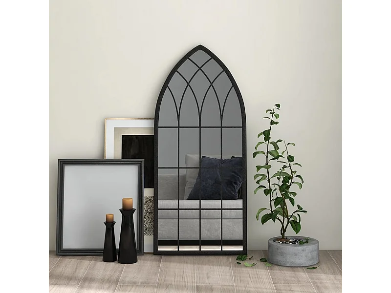 Miroir Noir 100x45 cm Fer pour utilisation à l'intérieur FR64080