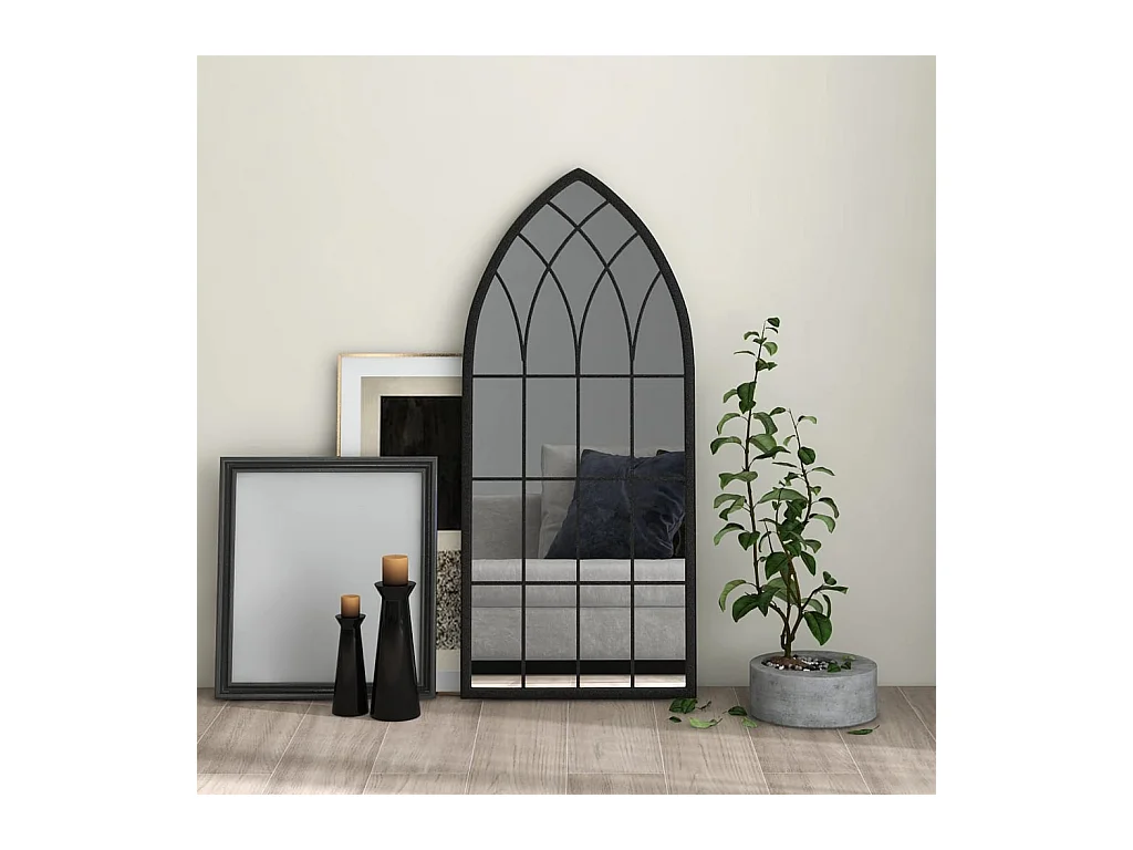 Miroir Noir 100x45 cm Fer pour utilisation à l'intérieur FR64080