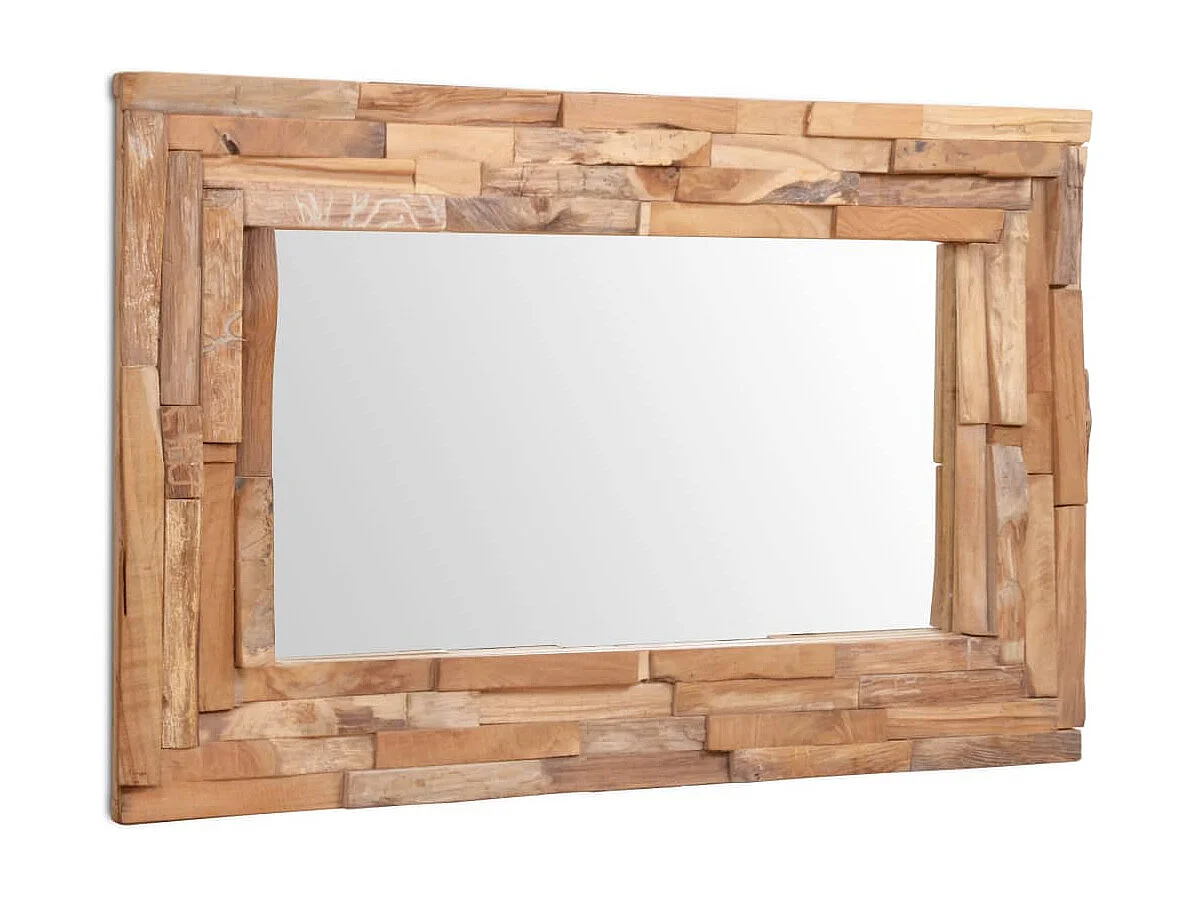Miroir décoratif Teck 90x60 cm Rectangulaire FR46266