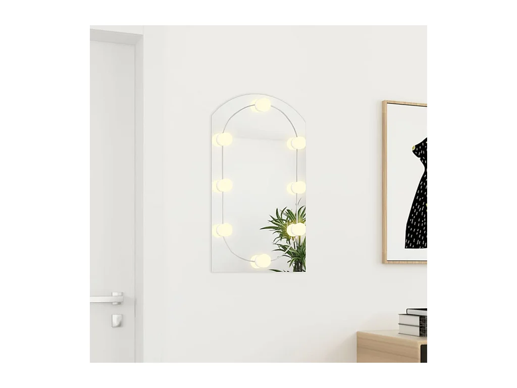 Miroir avec éclairage LED 70x40 cm Verre Arche FR37172