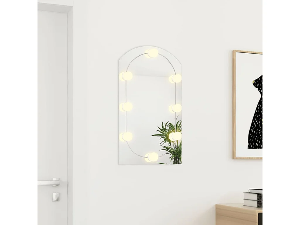 Miroir avec éclairage LED 70x40 cm Verre Arche FR37172