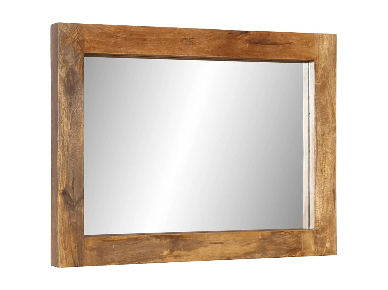 Miroir 70x50 cm bois de manguier massif et verre FR46354