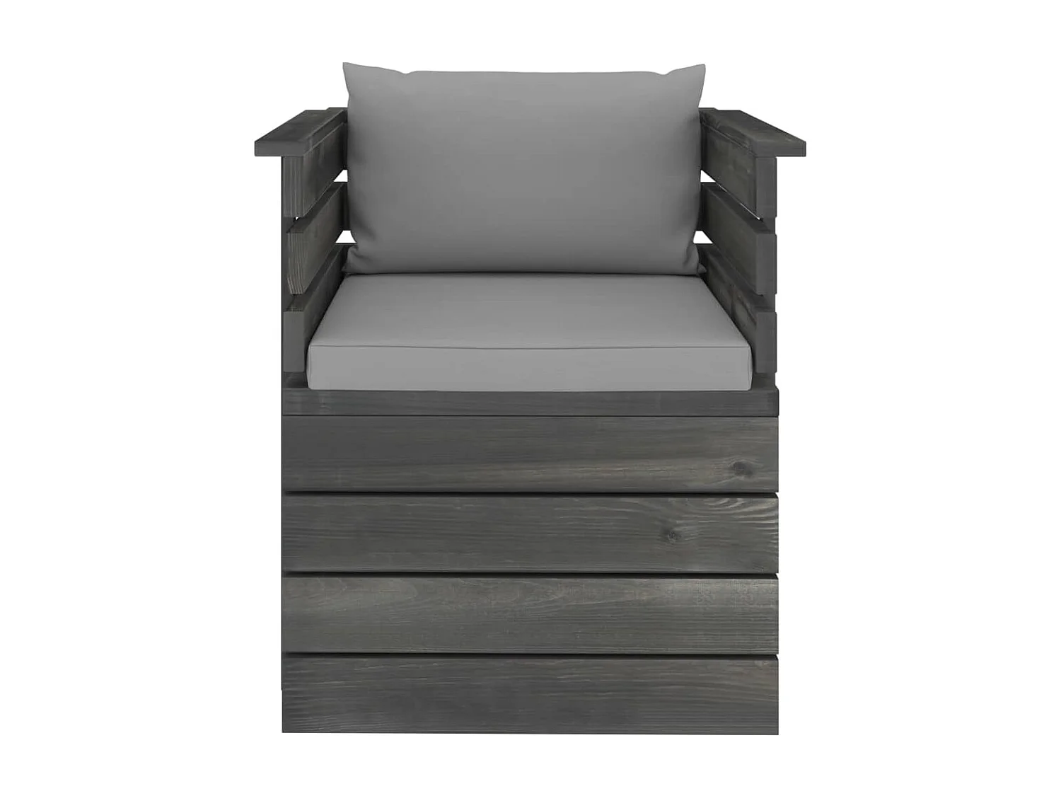 Tuinfauteuil met kussens pallet grenenhout BE680732