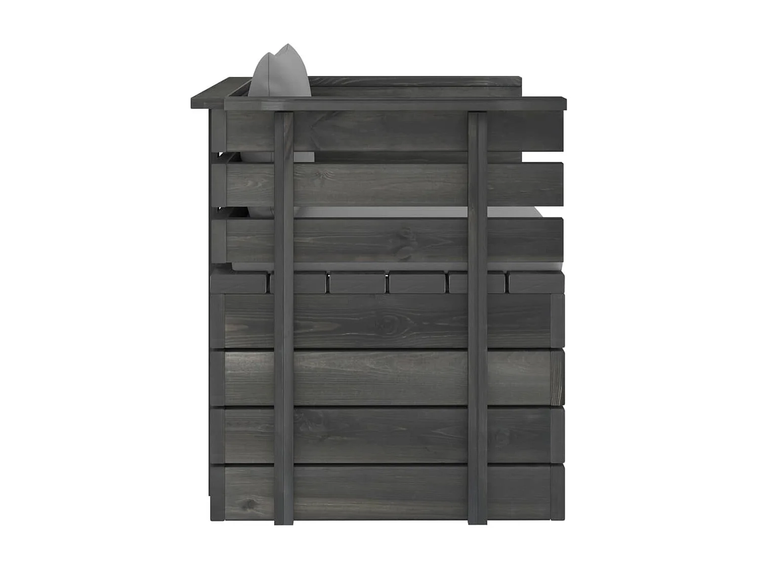 Tuinfauteuil met kussens pallet grenenhout BE680732