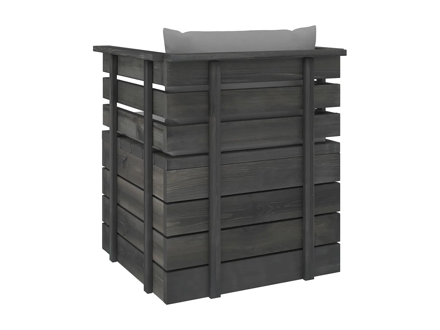 Tuinfauteuil met kussens pallet grenenhout BE680732