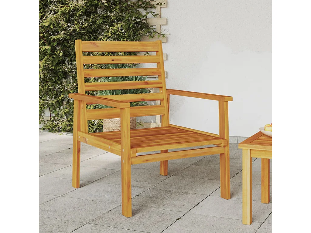 Sillón de jardín 2 unidades madera maciza acacia 66,5x65x81 cm ES104082